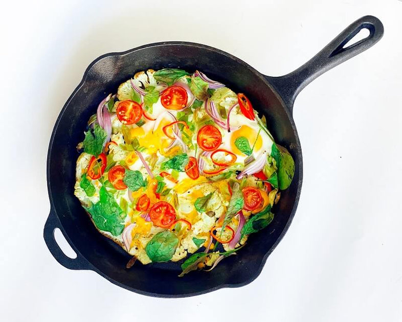 Skillet Cauliflower Eggs – Happy Healthy You
