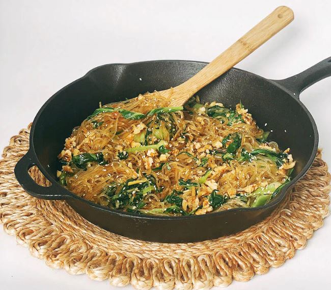 Bok Choy Stir-Fry with Sweet Potato Noodles – Happy Healthy You