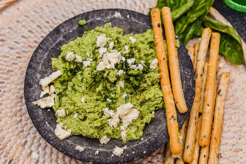 Feta, Dill and Spinach Hummus Happy Healthy You