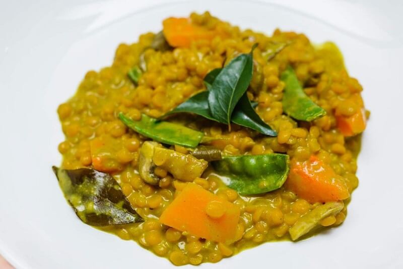 Lentil Curry and Vegetables