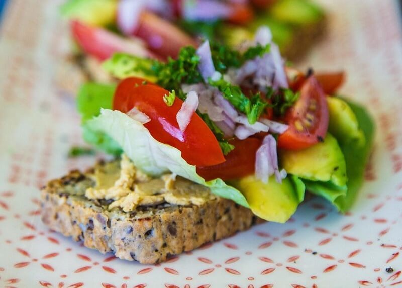 Seed Bread with Tomato and Avocado